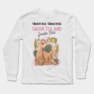 Matcha Master: Green Tea and Garden Bliss Japanese Gardening Long Sleeve T-Shirt